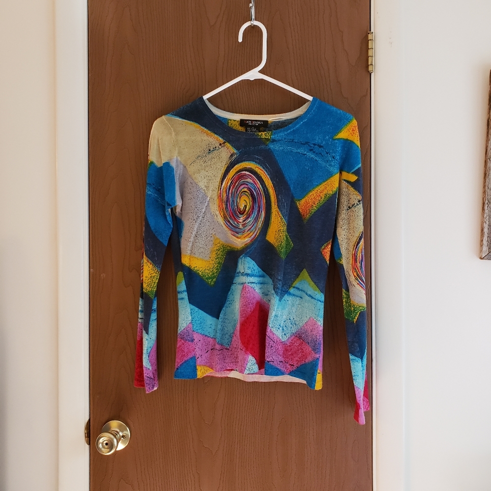 Mark Richard tropical cashmere sweater, medium